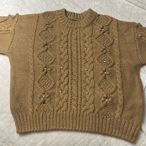 Sweater with pearls and diamond accents! Size small. True to size